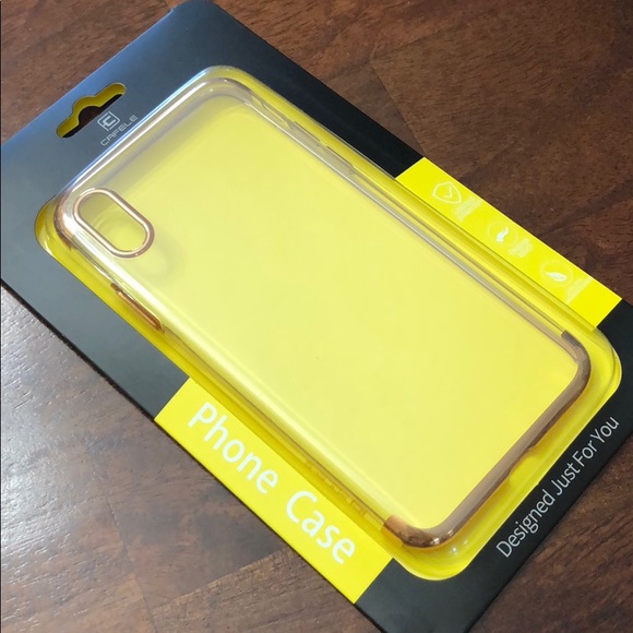 iPhone X / Xs Clear Case (Gold) High Quality - Picture 2 of 3